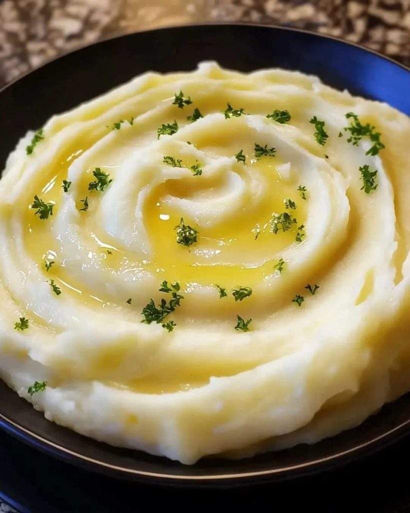 Fluffy, creamy, and buttery mashed potatoes – the ultimate comfort food for any meal! 🥔💛"