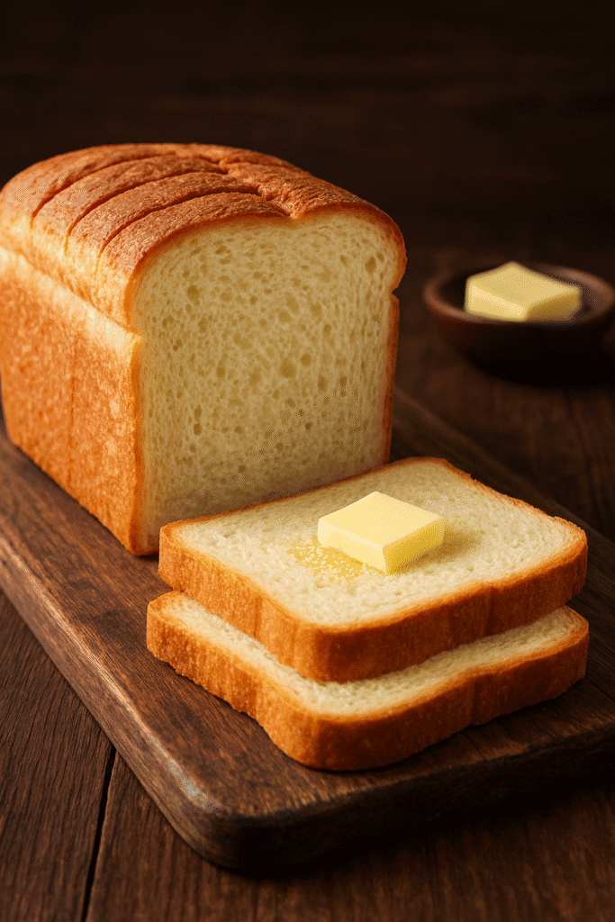 Homemade Toast recipe featuring a soft, fluffy loaf with a golden crust, perfect for a delicious breakfast.